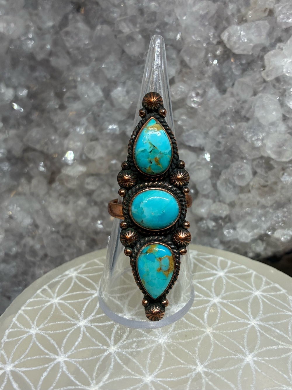 Turquoise Triple-Stone Copper